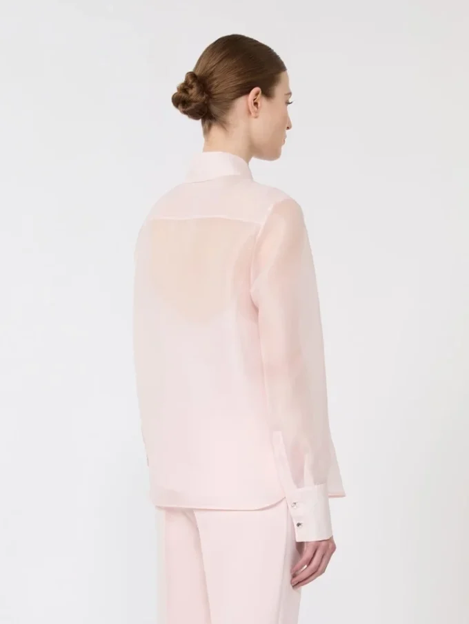 Camisa em organza de seda, rosa Camisa em organza de seda, rosa