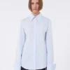 Camisa em popeline de algodão, azul-celeste Camisa em popeline de algodão, azul-celeste