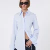 Camisa em popeline de algodão, azul-celeste Camisa em popeline de algodão, azul-celeste