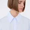 Camisa em popeline de algodão, azul-celeste Camisa em popeline de algodão, azul-celeste