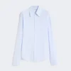 Camisa em popeline de algodão, azul-celeste Camisa em popeline de algodão, azul-celeste