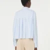 Camisa em popeline de algodão, azul claro Camisa em popeline de algodão, azul claro