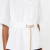 Camisa em popeline de algodão, branca