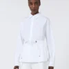 Camisa em popeline de algodão, branco óptico
