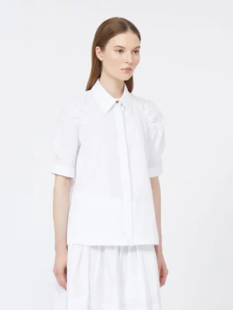 Camisa em popeline de algodão, branco óptico