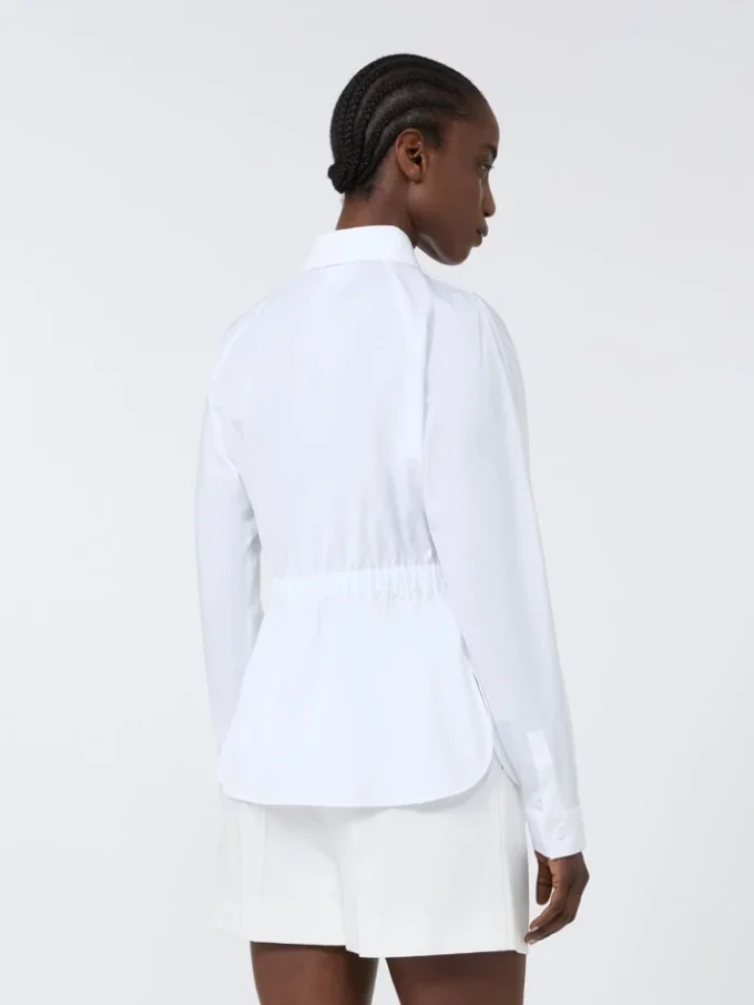 Camisa em popeline de algodão, branco óptico