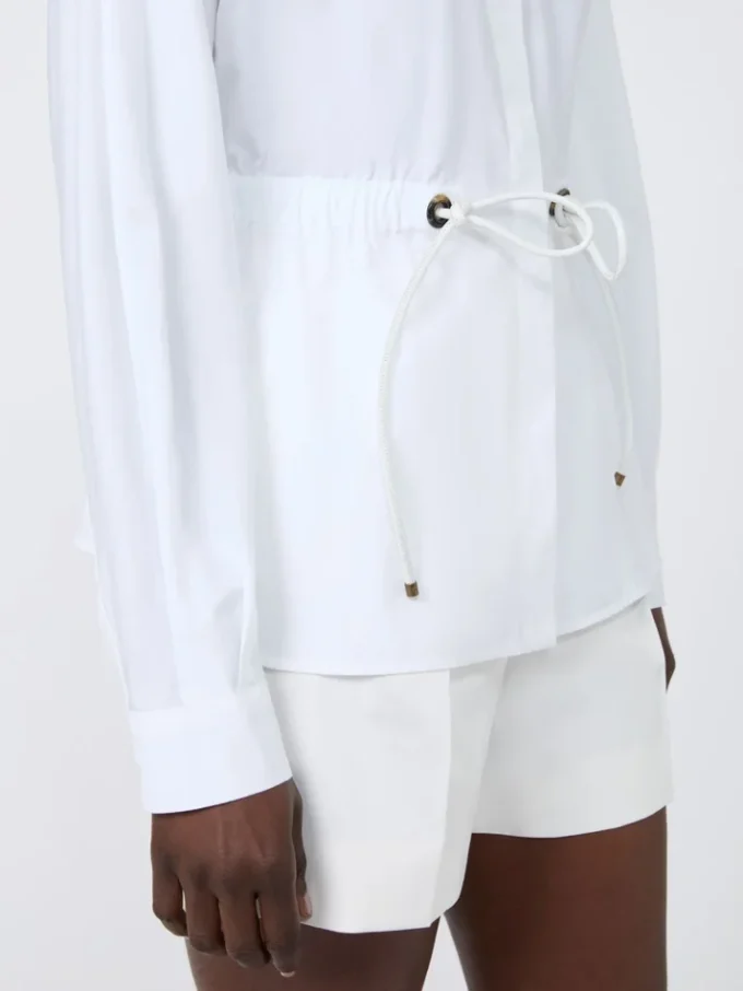 Camisa em popeline de algodão, branco óptico