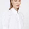 Camisa em popeline de algodão, branco óptico Camisa em popeline de algodão, branco óptico