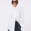 Camisa em popeline de algodão, branco óptico