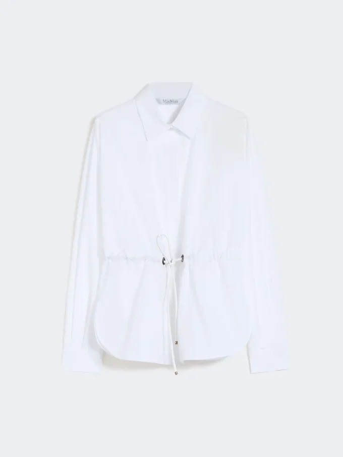 Camisa em popeline de algodão, branco óptico