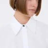 Camisa em popeline de algodão, branco óptico