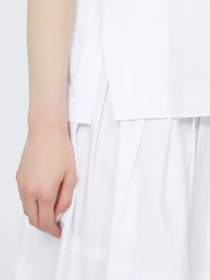 Camisa em popeline de algodão, branco óptico Camisa em popeline de algodão, branco óptico