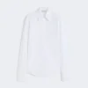 Camisa em popeline de algodão, branco óptico