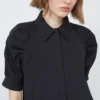Camisa em popeline de algodão, preta Camisa em popeline de algodão, preta