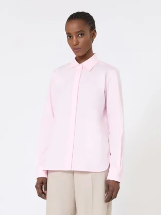 Camisa em popeline de algodão, rosa