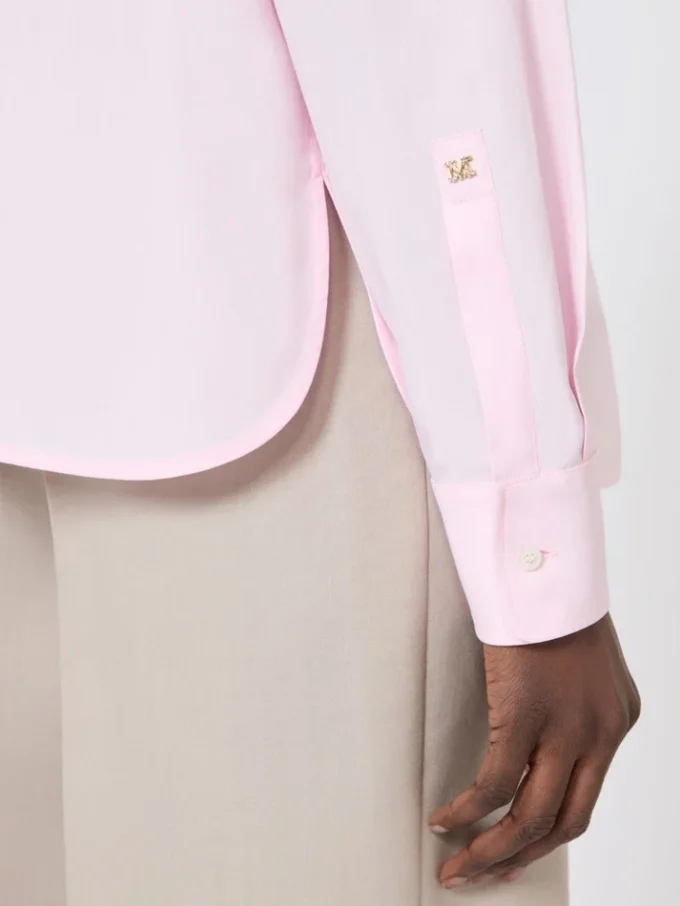 Camisa em popeline de algodão, rosa Camisa em popeline de algodão, rosa