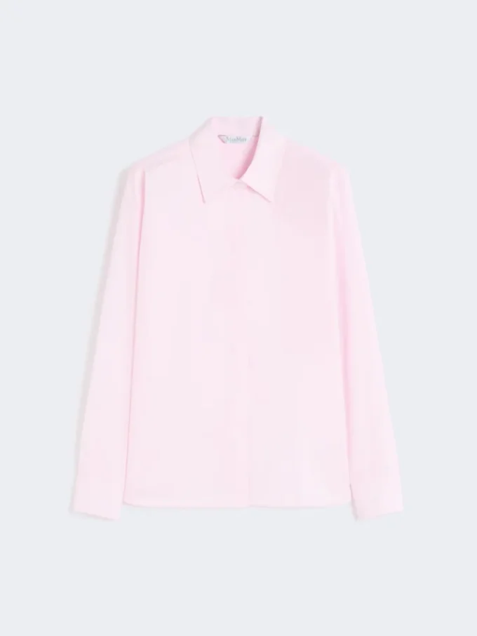 Camisa em popeline de algodão, rosa Camisa em popeline de algodão, rosa