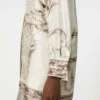 Camisa em sarja de seda estampada, marfim Camisa em sarja de seda estampada, marfim