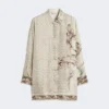 Camisa em sarja de seda estampada, marfim Camisa em sarja de seda estampada, marfim