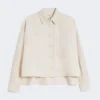 Camisa em tecido de algodão, cor areia Camisa em tecido de algodão, cor areia