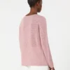 Camisola básica em fio de linho, rosa antigo