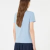 Camisola básica em jersey de algodão, azul claro