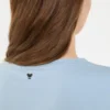 Camisola básica em jersey de algodão, azul claro