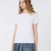 Camisola básica em jersey de algodão, branca Camisola básica em jersey de algodão, branca