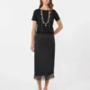 Camisola básica em jersey de algodão, preta Camisola básica em jersey de algodão, preta