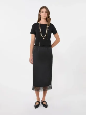 Camisola básica em jersey de algodão, preta