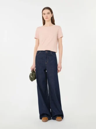 Camisola básica em jersey de algodão, rosa