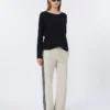 Camisola básica em malha, preta Camisola básica em malha, preta