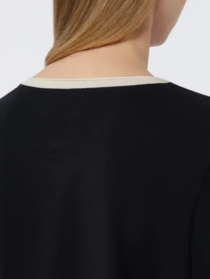 Camisola básica em malha, preta Camisola básica em malha, preta