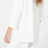 Camisola com decote em V em fio de crepe de viscose, branco óptico