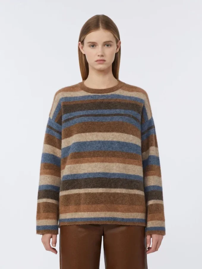 Camisola de alpaca e lã, bege Camisola de alpaca e lã, bege