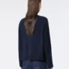 Camisola de caxemira com decote em V, azul-marinho Camisola de caxemira com decote em V, azul-marinho