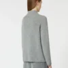 Camisola de gola alta em fio de lã e caxemira, cinzento médio Camisola de gola alta em fio de lã e caxemira, cinzento médio