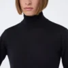 Camisola de gola alta em malha lisa de lã, azul ultramar Camisola de gola alta em malha lisa de lã, azul ultramar