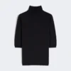 Camisola de gola alta em malha lisa de lã, azul ultramar Camisola de gola alta em malha lisa de lã, azul ultramar