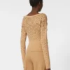 Camisola de gola em V em lã e caxemira, cor camelo Camisola de gola em V em lã e caxemira, cor camelo