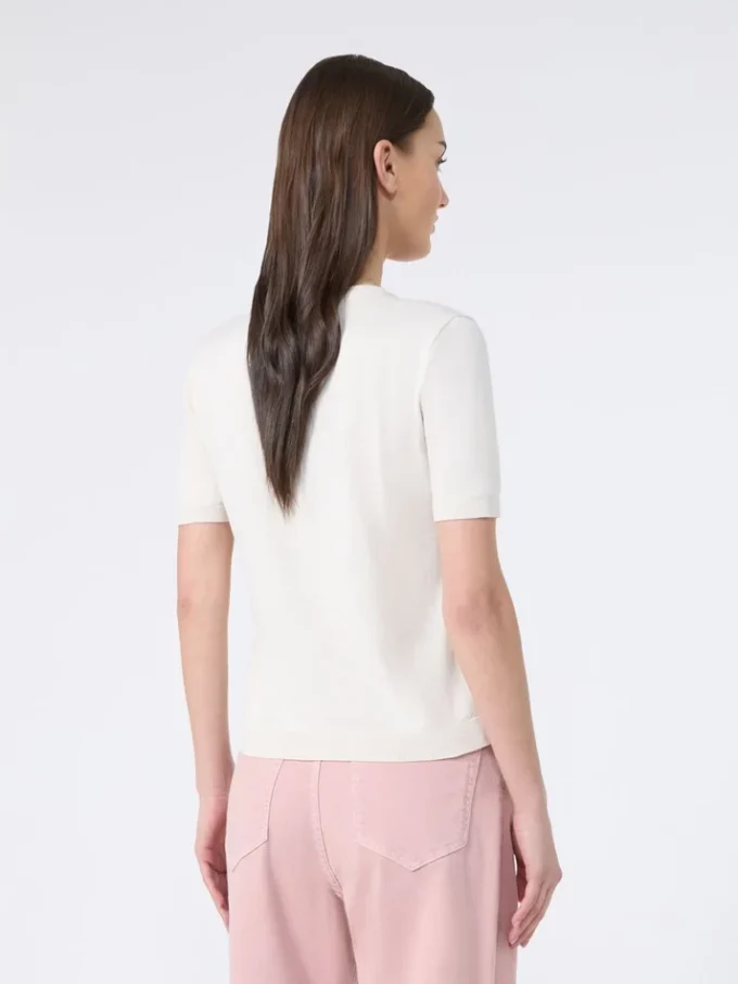 Camisola de seda e algodão, cru Camisola de seda e algodão, cru