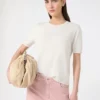 Camisola de seda e algodão, cru Camisola de seda e algodão, cru