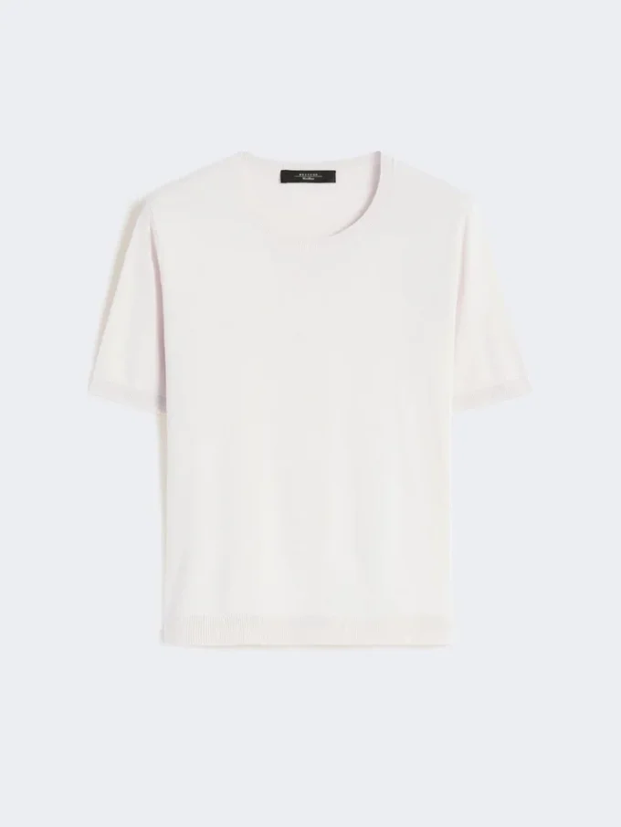 Camisola de seda e algodão, cru Camisola de seda e algodão, cru