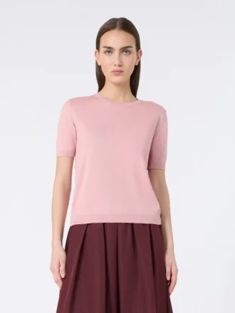 Camisola de seda e algodão, rosa