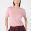 Camisola de seda e algodão, rosa Camisola de seda e algodão, rosa