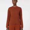 Camisola em fio de caxemira, terracota