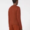 Camisola em fio de caxemira, terracota