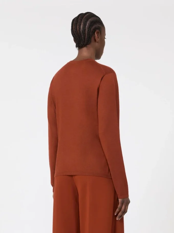 Camisola em fio de caxemira, terracota