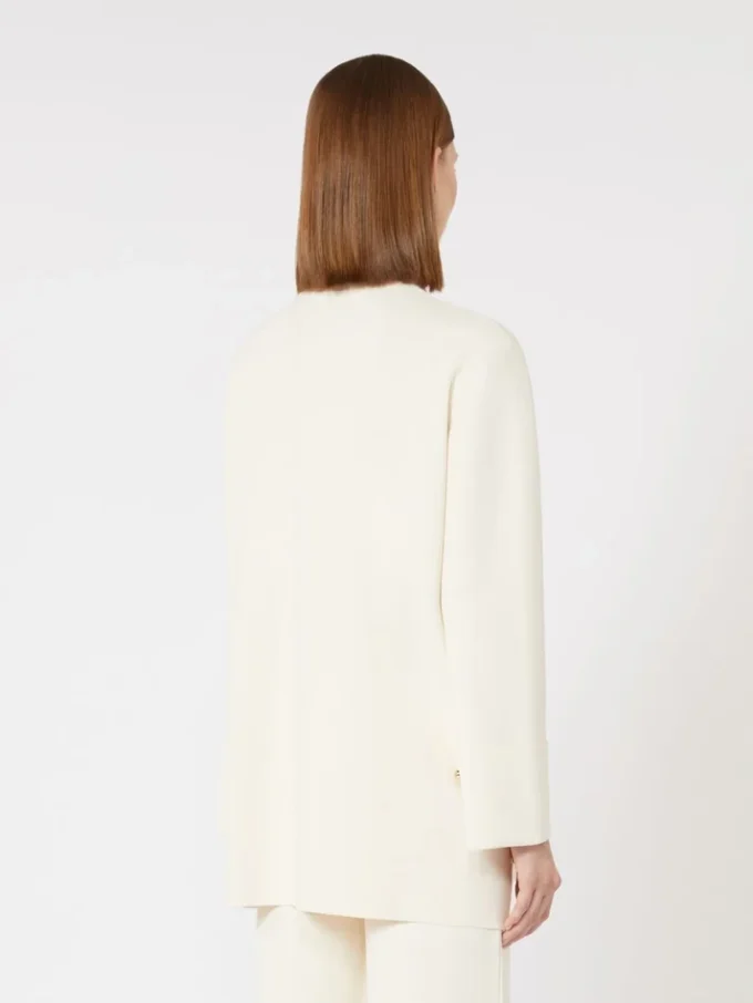 Camisola em fio de crepe de viscose, marfim Camisola em fio de crepe de viscose, marfim