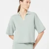 Camisola em fio de crepe de viscose, verde salva